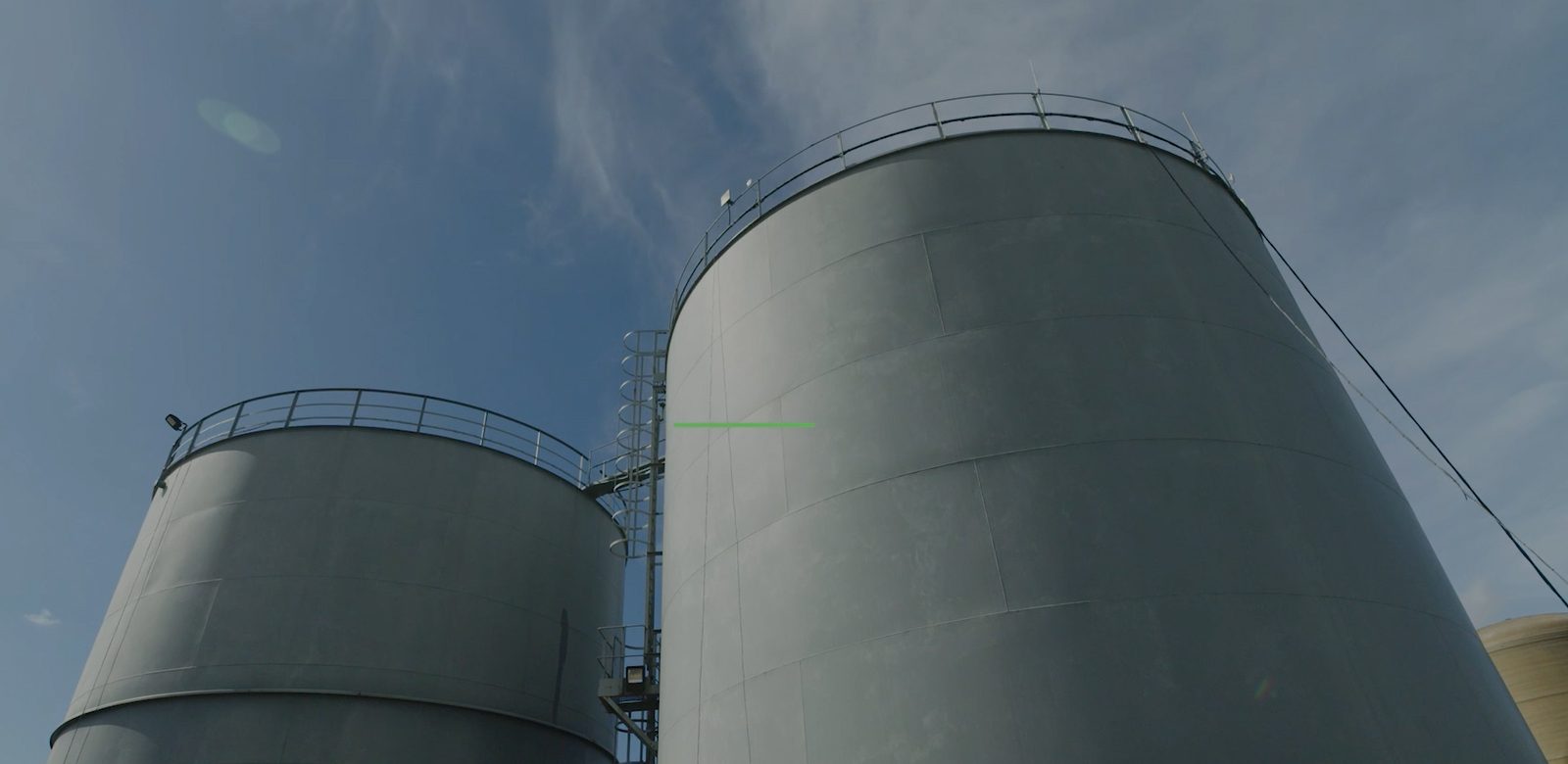 Two liquid fertiliser storage silos | security of supply with OMEX Agriculture liquid fertiliser