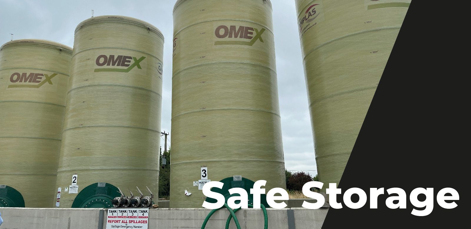 safe storage OMEX bunded tanks LFP