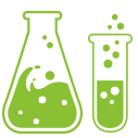 Footer Image of chemistry bottles